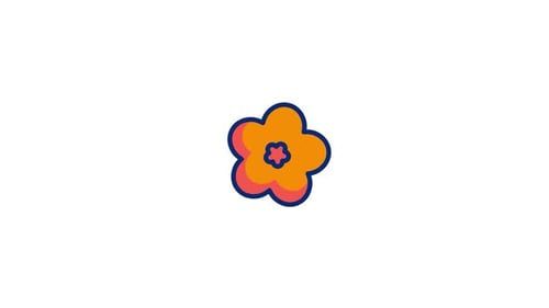 Animiertes Hibiskus-Symbol