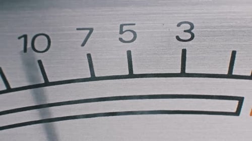 VU Meter Close Up Analog Audio Level