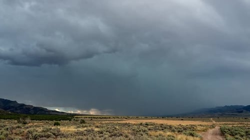 Timelapse of summer storm moving over the Utah desert