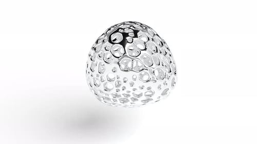 Metal Grid Organic Object Able to Loop Seamless