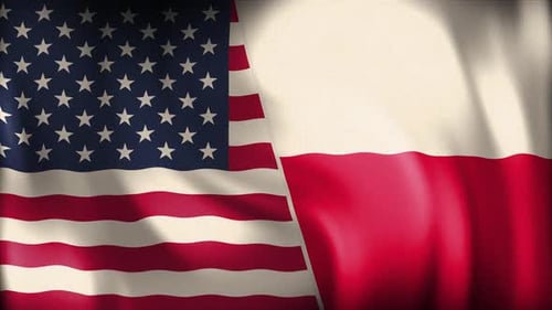 Usa And Poland Background Loop