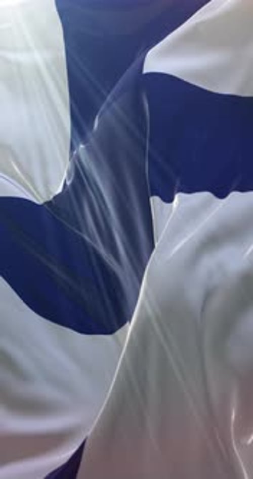 Waving Finland National Flag Animation