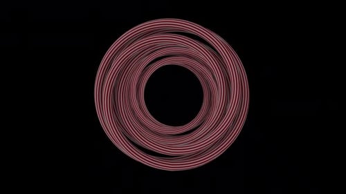 Abstract Circle Loop 4k Red