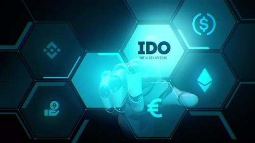 IDO An Initial DEX Offering touchscreen animation