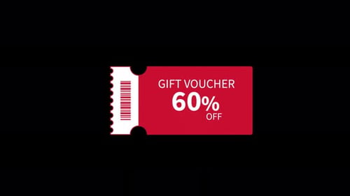 60% Rabatt auf den Geschenkgutschein Animationsvideo — Transparent