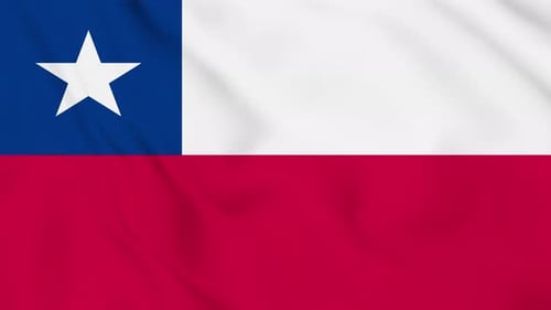 Chilean Flag Waving Gently Seamless Loop