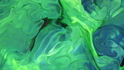 Green and Blue Abstract Fluid Swirls