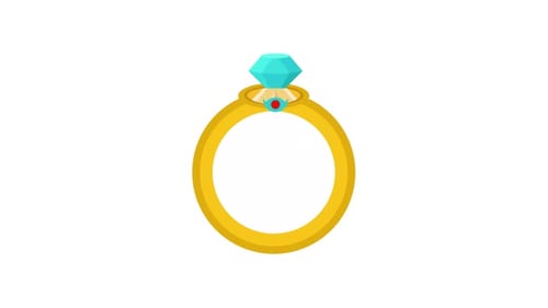Animated Diamond Engagement Ring Icon