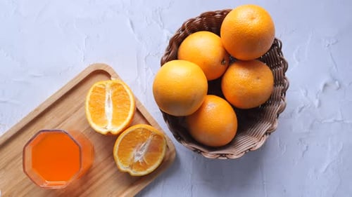 Oranges and Orange Juice Overhead