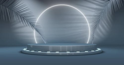 Product Placement mockup background glowing light loop abstract logo placement