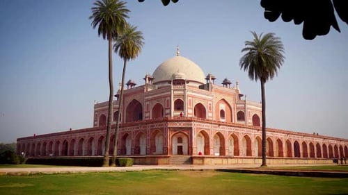 Track in Shot of Humayun Tomb