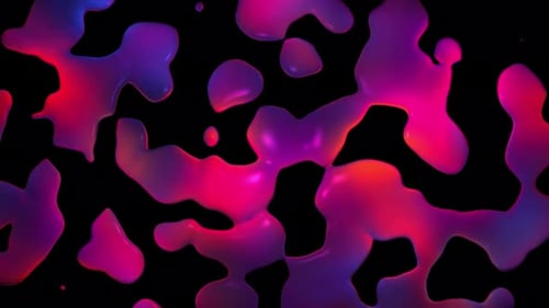 Abstract Fluid Neon Blobs Morphing Background Animation