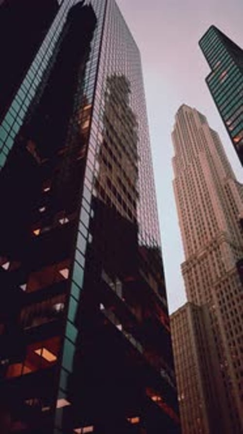 Group of Tall Buildings in Urban Setting