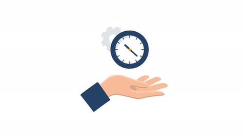 4k Time Management Concept Animation Video