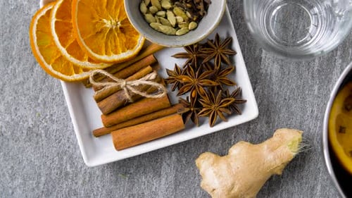 Festive Spices for Mulled Wine Preparation, Cozy Drink