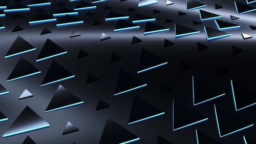 Glowing waves from black triangles texture.