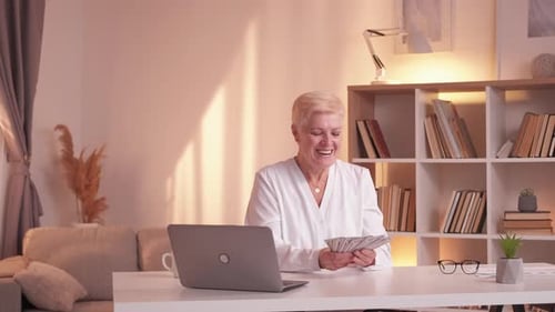 Lottery Win Old Age Savings Woman Money Income