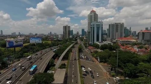 Monument Statue Dirgantara, 23 January 2017, view Tugu Pancoran Jakarta city