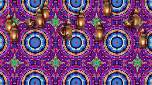 Ramadan Kareem Eid Mubarak Islamic Bg L Loop Animation Of Mandala Moving And Rotating , Colorful Ma