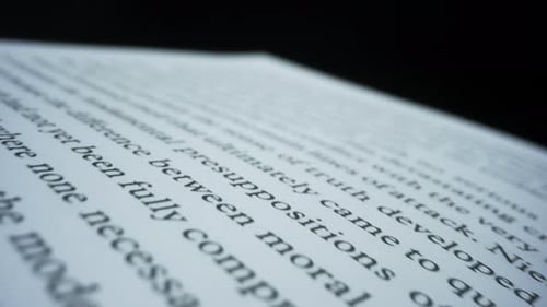 Pages of a Book Turning Close Up