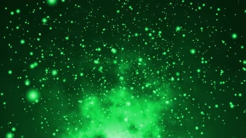 Abstract Green Particles Glitter Background Loop V3
