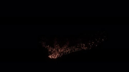 Abstract Fluid Golden Particle Stream Reveal