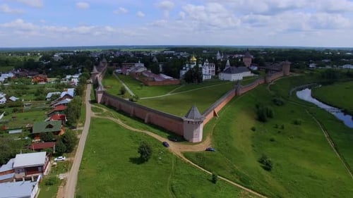 Suzdal Famous Russian City with Orthodox Churches and Monasteries Aerial 2015