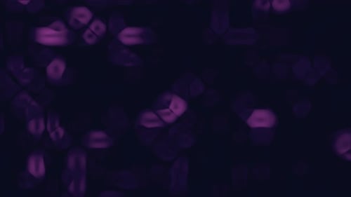 Abstract Background Animation With Dark Purple And Pink Bokeh Circles And Geometric Shapes