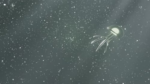 3D Loop of Jelly Floating in Space Satisfying Video
