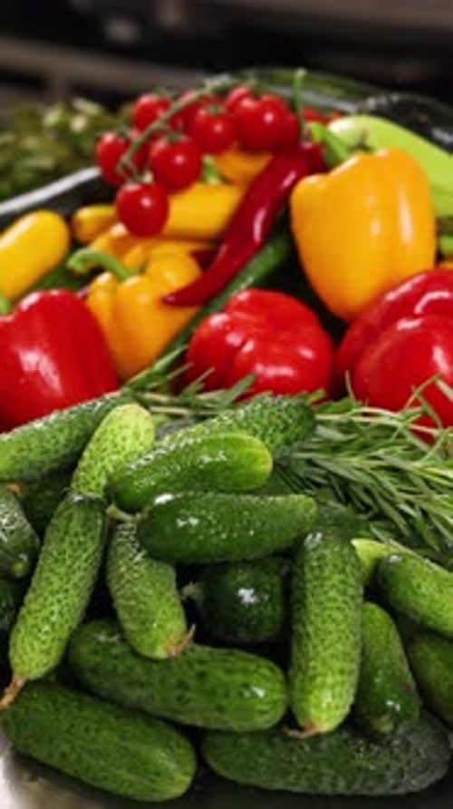 Beautiful vegetables in the kitchen. Close up