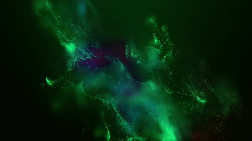 Fast energy flying wave line with flash lights. Particle from below. Particle gold dust flickering