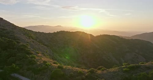 AweInspiring Aerial Views Majestic Mountain Landscapes at Sunset