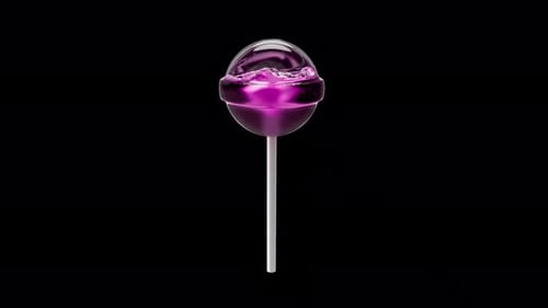 Chupa Chups Süßigkeiten auf einem Stick mit Flüssigkeit im Inneren mit Alphakanal