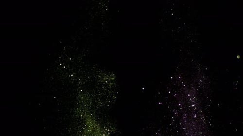 Colorful Glitter Particles Overlay Motion Background