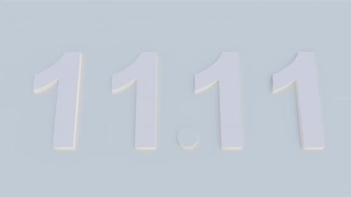 3D 11.11 Shopping Event Numbers Animation