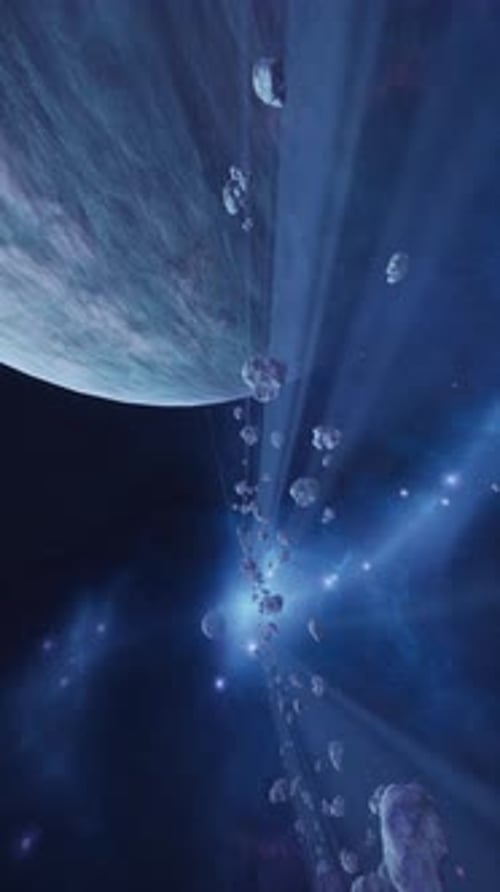 Vertical a Large Cluster of Asteroids Near an Unknown Planet