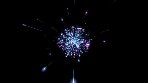 Abstract Glowing Particle Explosion Loop Animation