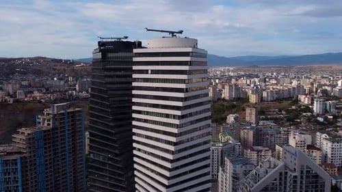 Skyscrapers In The City Aerial