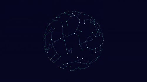 Stunning network connections on a dark background