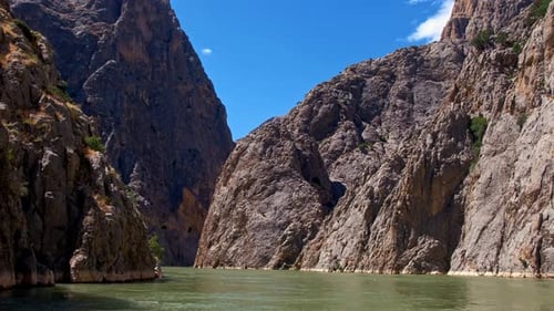 Canyon River Between Rocky