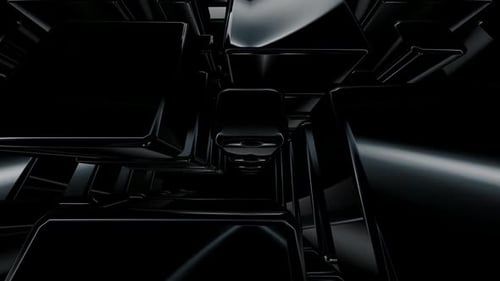 Abstract Dark Rotating Cubes 3D Loop Background