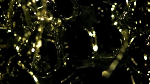 Viscous Yellow Liquid Dripping Abstract Background