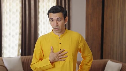 Indian man suffering from gas problem