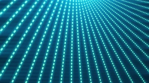 Animated Glowing Neon Dots Grid Abstract Technology Background