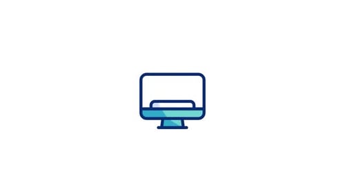 Animated Flat Design Checklist on Monitor Screen