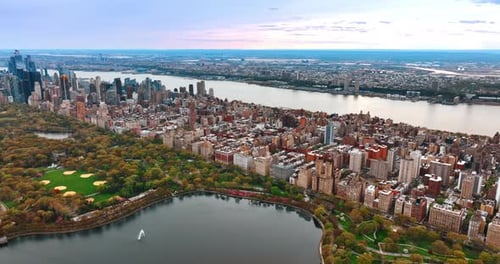 Beautiful view of the Central Park in New York at daytime.