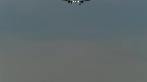 Airplane Landing at Airport