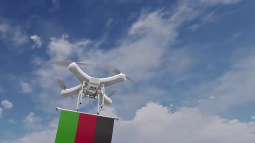 Drone Pulling Malawi Flag