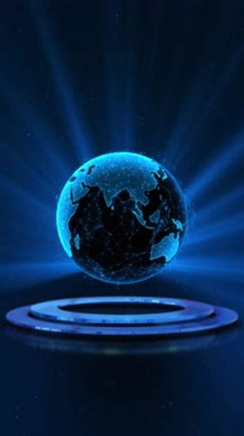 Futuristisches HUD Circle Interfaces IoT Internet der Dinge Netzwerk Globe Digitales Technologie-Netzwerk