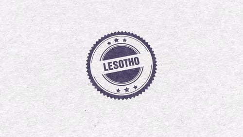 Lesotho Golden Rubber Stamp